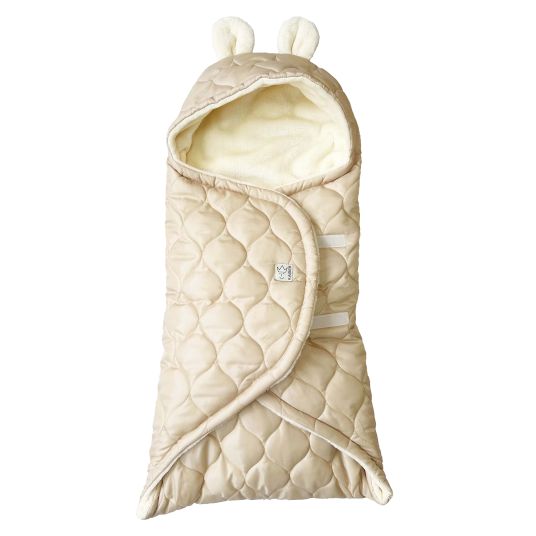 Kaiser Recy Small wrap-around blanket made from 100% recycled polyester for infant car seats - Sand Cream