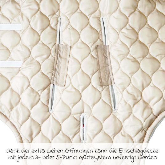 Kaiser Einschlagdecke Recy Small aus 100% recyceltes Polyester für Babyschalen - Sand Cream