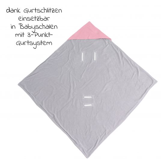 Kaiser Wrap blanket Sunny Wrap Summer for baby car seats 85 x 85 cm - Birdal Rose