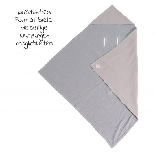 Kaiser Wrap blanket Sunny Wrap Summer for baby car seats 85 x 85 cm - Light Grey