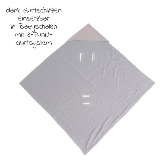 Kaiser Einschlagdecke Sunny Wrap Summer für Babyschalen 85 x 85 cm - Light Grey