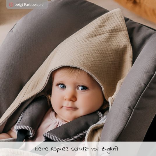 Kaiser Wrap blanket Sunny Wrap Summer for baby car seats 85 x 85 cm - Light Grey