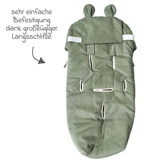 Kaiser Fleece-Fußsack Hau Kea für Kinderwagen & Buggy - Mineral Green