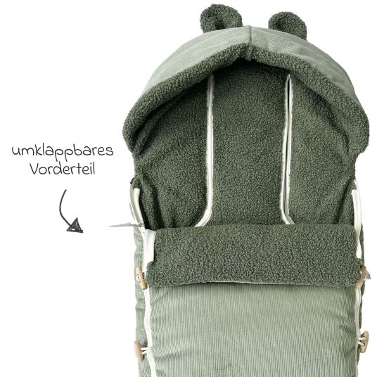 Kaiser Fleece-Fußsack Hau Kea für Kinderwagen & Buggy - Mineral Green