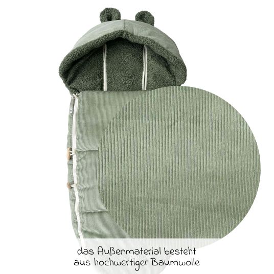 Kaiser Fleece-Fußsack Hau Kea für Kinderwagen & Buggy - Mineral Green