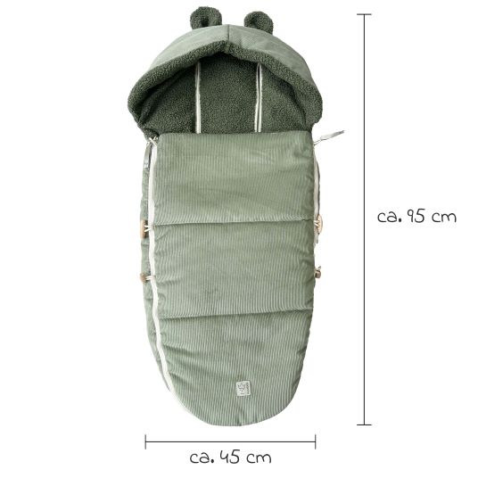 Kaiser Fleece-Fußsack Hau Kea für Kinderwagen & Buggy - Mineral Green