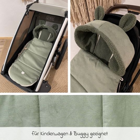 Kaiser Fleece-Fußsack Hau Kea für Kinderwagen & Buggy - Mineral Green