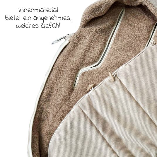 Kaiser Fleece-Fußsack Hau Kea für Kinderwagen & Buggy - Sand