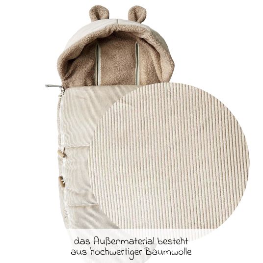 Kaiser Fleece-Fußsack Hau Kea für Kinderwagen & Buggy - Sand