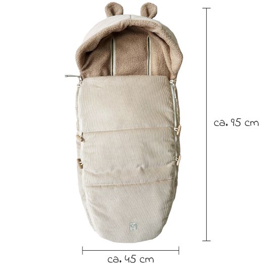 Kaiser Fleece-Fußsack Hau Kea für Kinderwagen & Buggy - Sand