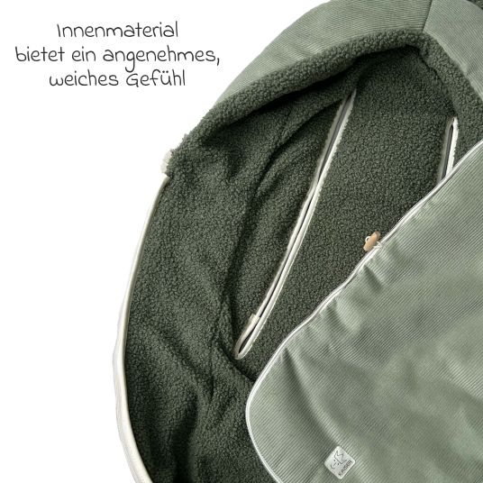 Kaiser Fleece-Fußsack Hima für Babyschalen & Babywannen - Mineral Green