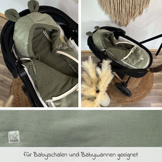 Kaiser Fleece-Fußsack Hima für Babyschalen & Babywannen - Mineral Green