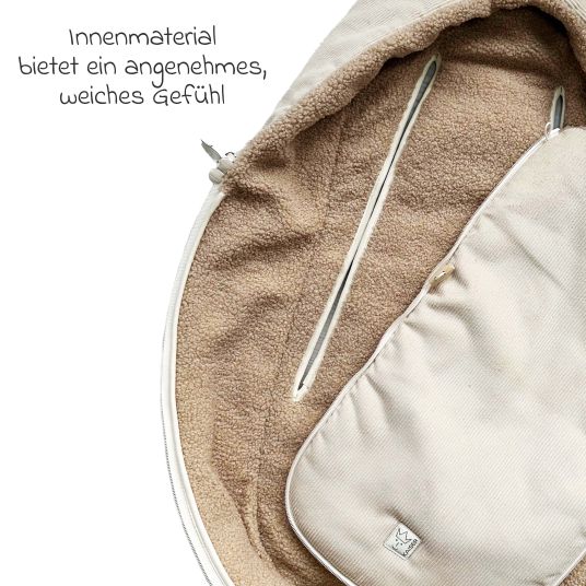 Kaiser Fleece-Fußsack Hima für Babyschalen & Babywannen - Sand Shell