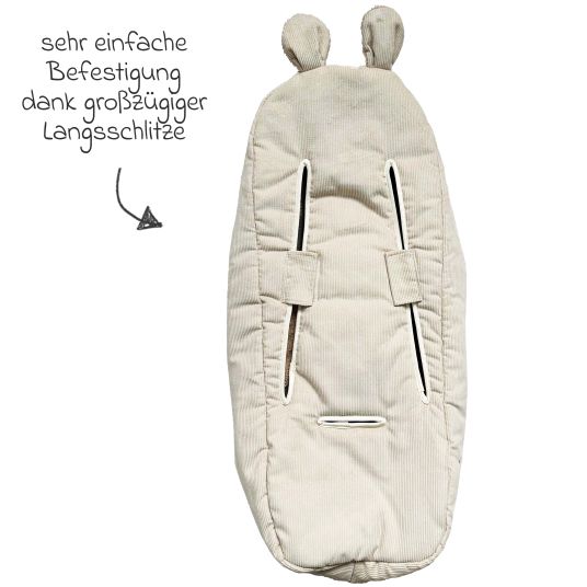 Kaiser Hima fleece footmuff for infant car seats & carrycots - Sand Shell