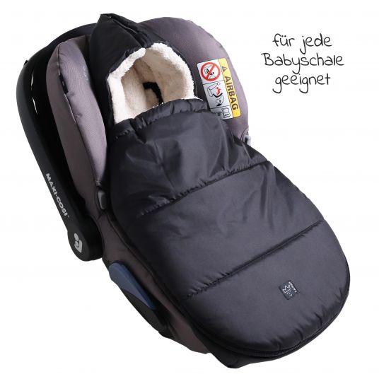 Kaiser Hoody 2.0 Fleece Footmuff for Car Seat and Carrycot - Black