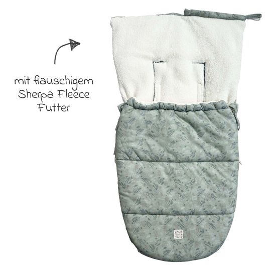 Kaiser Fleece-Fußsack Jersey Hood für Babyschalen & Babywannen - Forrest Green