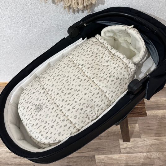 Kaiser Fleece-Fußsack Jersey Hood für Babyschalen & Babywannen - Leave