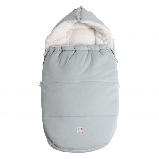 Kaiser Fleece-Fußsack Jersey Hood für Babyschalen und Babywannen - Slit Green