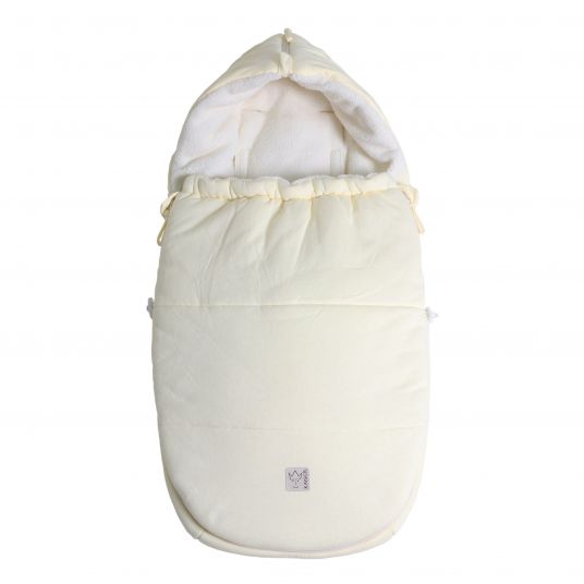 Kaiser Fleece-Fußsack Jersey Hood für Babyschalen und Babywannen - Vanille Ice