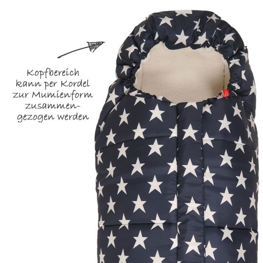 Kaiser Coprigambe in pile Jooy - Stampa a stelle - Navy