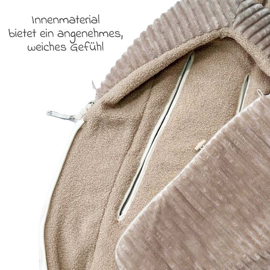 Kaiser Fleece-Fußsack Plushy für Babyschalen & Babywannen - Cuban Sand