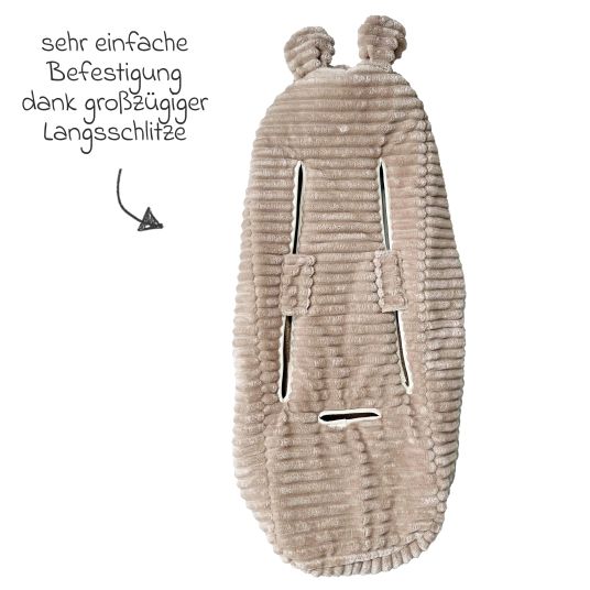 Kaiser Fleece-Fußsack Plushy für Babyschalen & Babywannen - Cuban Sand