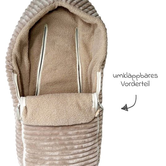 Kaiser Fleece-Fußsack Plushy für Babyschalen & Babywannen - Cuban Sand