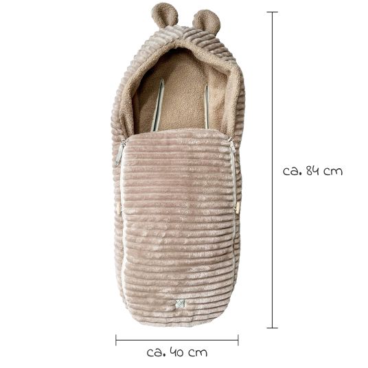 Kaiser Fleece-Fußsack Plushy für Babyschalen & Babywannen - Cuban Sand