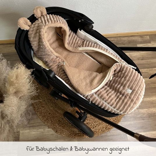 Kaiser Fleece-Fußsack Plushy für Babyschalen & Babywannen - Cuban Sand