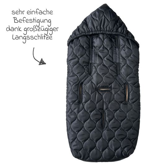 Kaiser Fleece-Fußsack Recy XL aus 100% recyceltes Polyester für Kinderwagen & Buggy - Black Light Brown