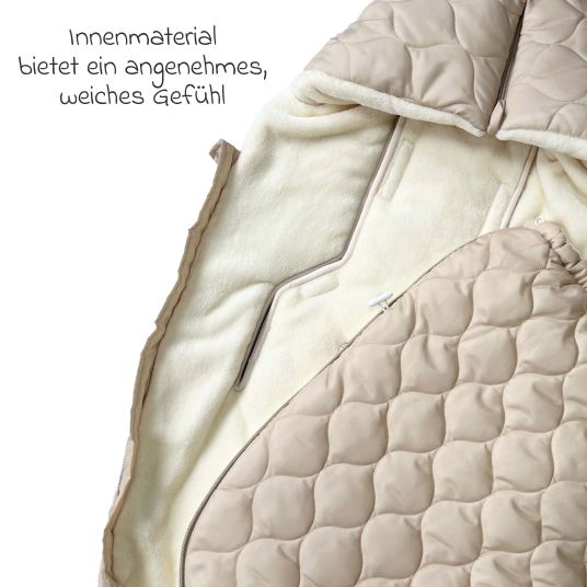 Kaiser Fleece-Fußsack Recy XL aus 100% recyceltes Polyester für Kinderwagen & Buggy - Sand Cream