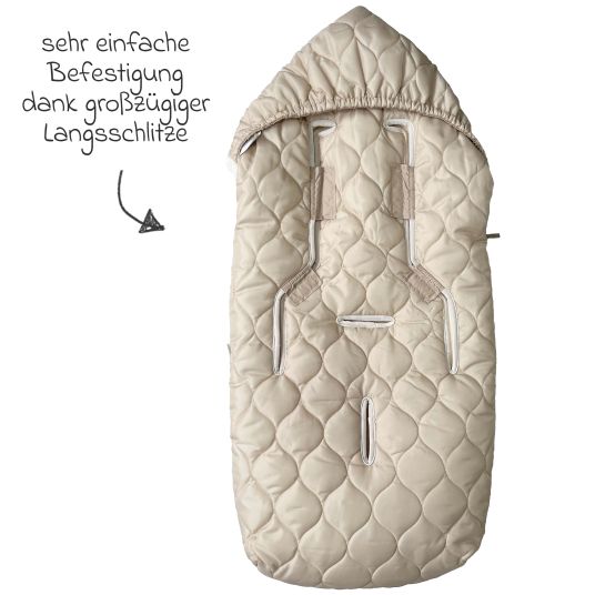 Kaiser Fleece-Fußsack Recy XL aus 100% recyceltes Polyester für Kinderwagen & Buggy - Sand Cream