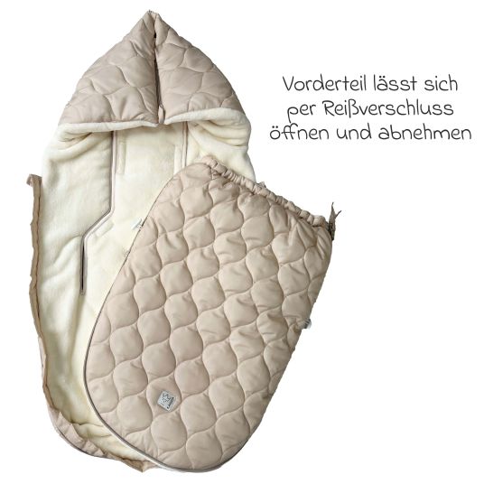 Kaiser Fleece footmuff Recy XL made from 100% recycled polyester for baby carriages & pushchairs - Sand Cream