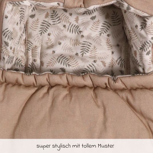 Kaiser Jersey-Fußsack Small Hooded für Babyschalen und Babywannen - Butternut
