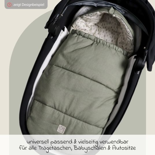Kaiser Jersey footmuff Small Hooded for infant car seats and carrycots - Butternut