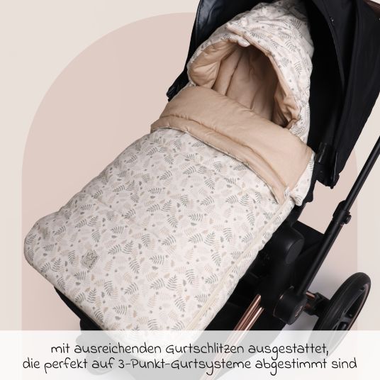 Kaiser Sophia jersey footmuff for baby carriage and buggy - Forrest Cream
