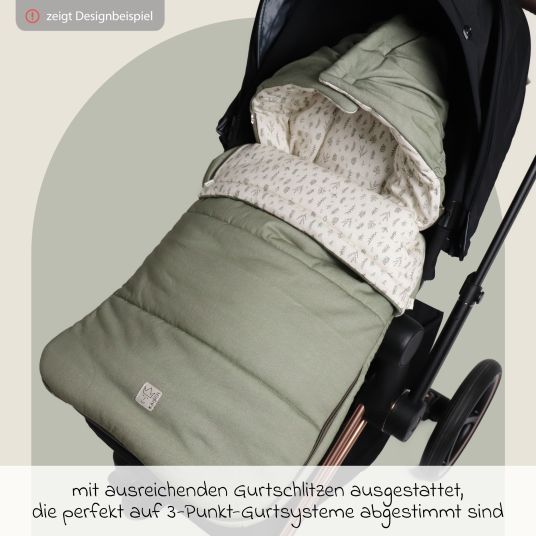 Kaiser Sophia jersey footmuff for baby carriages and buggies - Leave