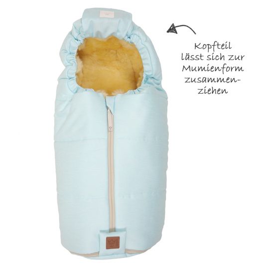 Kaiser Lambskin footmuff Channy for baby seat and baby bath - Denim Light Blue