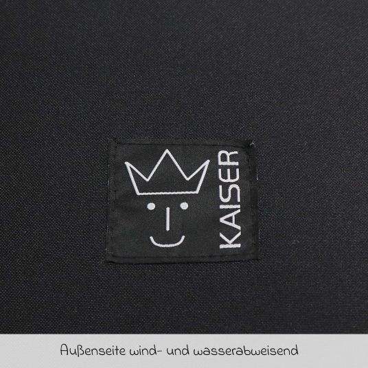 Kaiser Lammfell-Fußsack Love the Nature für Kinderwagen, Buggy & Fahrradanhänger - Black