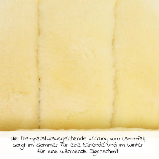 Kaiser Love the Nature lambskin footmuff for baby carriages, buggies & bike trailers - Sand Melange