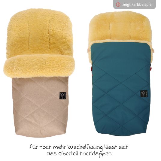 Kaiser Natura lambskin footmuff for baby carriages and buggies - Sand Melange