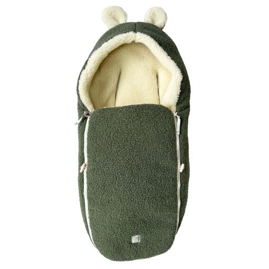 Kaiser Virgin wool footmuff Hukky for infant carriers & carrycots - Mineral Green