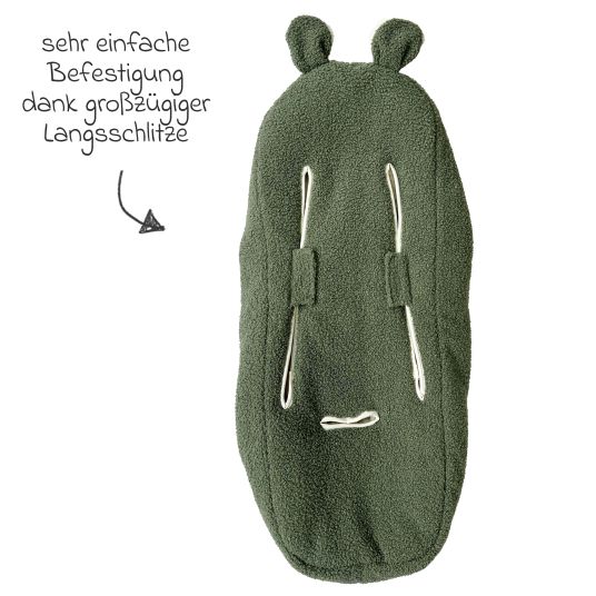 Kaiser Schurwolle-Fußsack Hukky für Babyschalen & Babywannen - Mineral Green