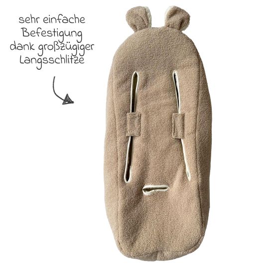 Kaiser Virgin wool footmuff Hukky for infant carriers & carrycots - Warm Sand