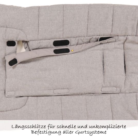 Kaiser Sommer-Fußsack Anny für Babyschalen - Light Grey Melange