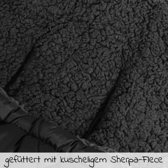 Kaiser Thermo-Sherpa-Fleece Fußsack XL Too - Schwarz