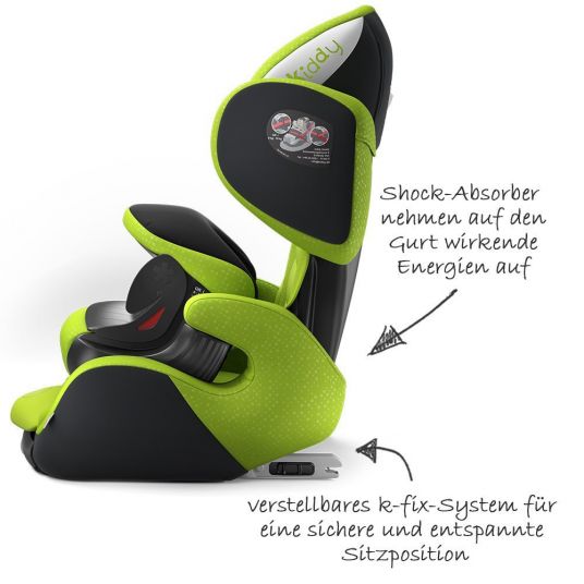 Kiddy Child seat Phoenixfix 3 - Lime Green