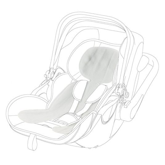 Kiddy Summer cover Becool for Kiddy baby car seat - White