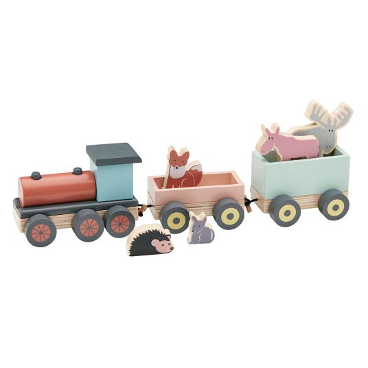 Kids Concept Wooden train - animals
