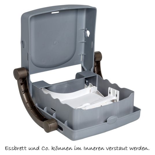KidsKit Booster seat Hi-Seat growing - Silver Gray White Taupe